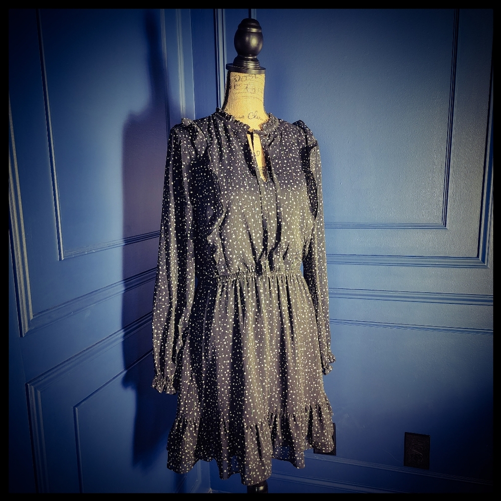 Cupcakes & Cashmere Long Sleeve Chiffon Celestrial Dress
